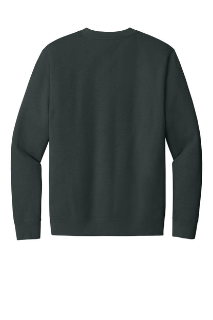 Rear View of Charcoal District V.I.T. Fleece Crew DT6104 plain