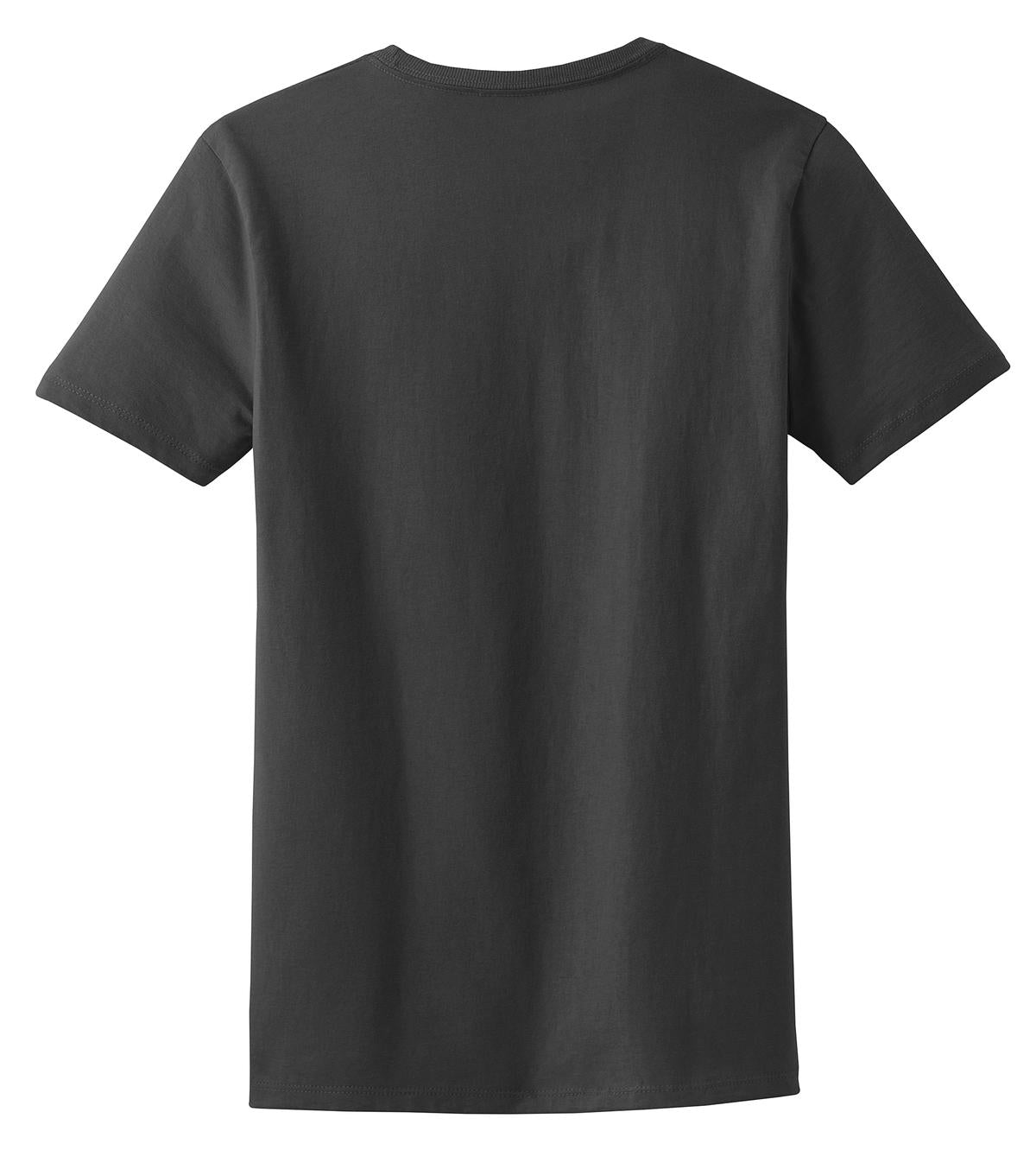 Rear View of Charcoal Port & Co Women's Essential Tee. LPC61 plain