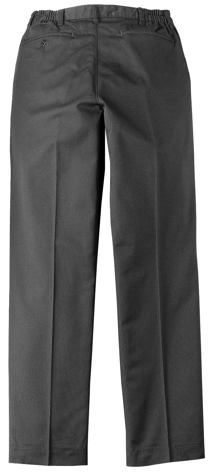 Rear View of Charcoal Red Kap Elastic Insert Pant. PT60 plain