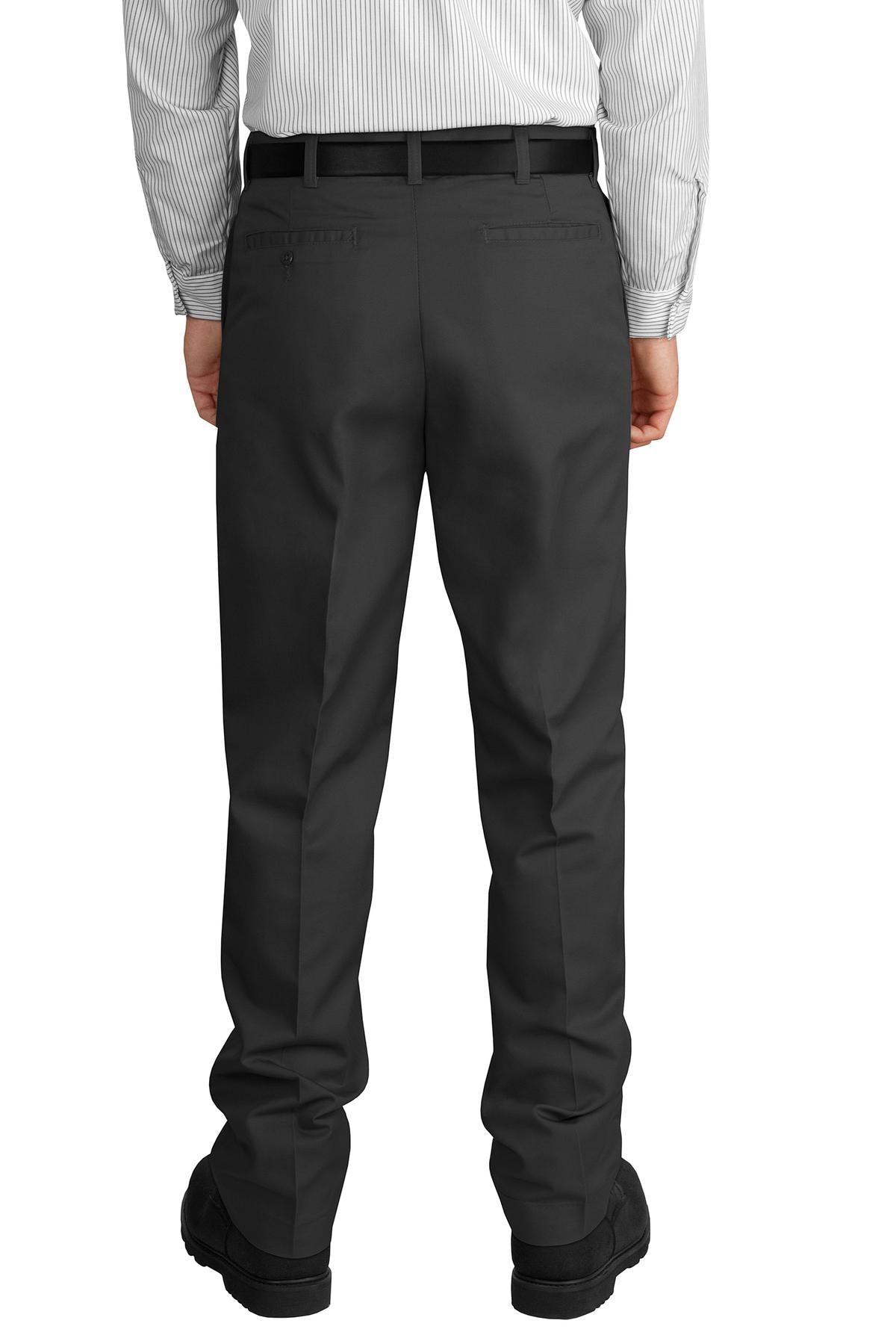 Rear View of Charcoal Red Kap Industrial Work Pant. PT20 plain