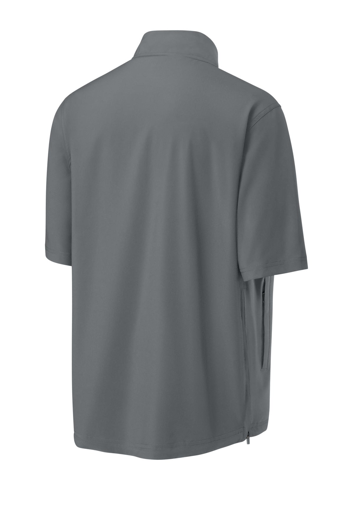 Rear View of Charcoal Richardson Barrage Wind Shirt RA7400SSQ plain