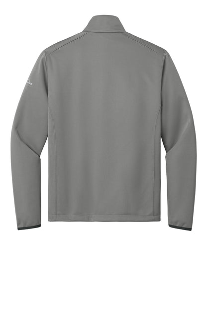 Rear View of Chrome Eddie Bauer Weather-Resist Soft Shell Jacket. EB538 plain