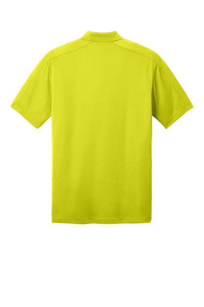 Rear View of Citron Port Authority Diamond Jacquard Polo. K569 plain