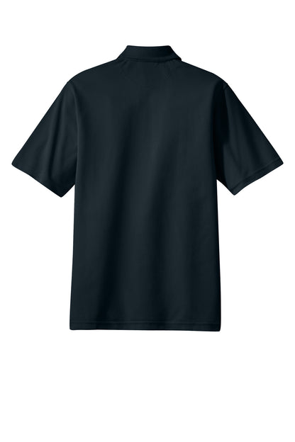 Rear View of Classic Navy Port Authority Tall Rapid Dry Polo. TLK455 plain