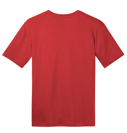 Rear View of Classic Red District Perfect Weight Tee. DT104 plain
