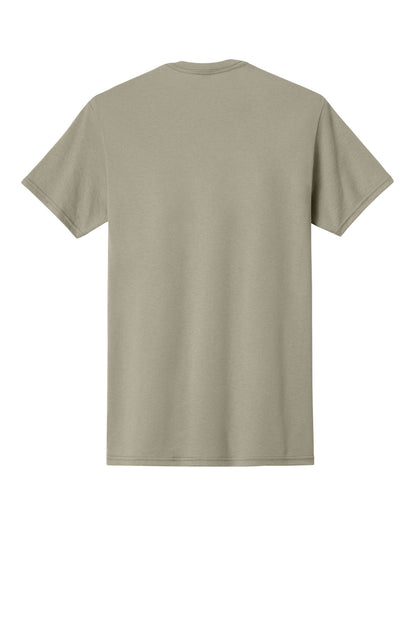 Rear View of Clay Jerzees - Dri-Power 50/50 Cotton/Poly T-Shirt. 29M plain