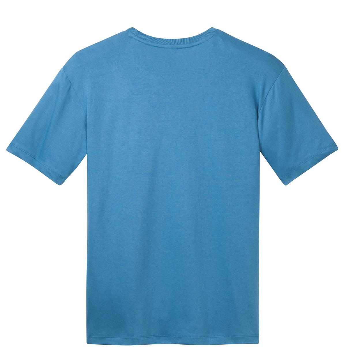Rear View of Clean Denim District Perfect Weight Tee. DT104 plain