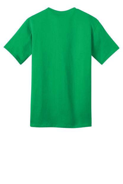 Rear View of Clover Green Port & Co Ring Spun Cotton Tee. PC150 plain