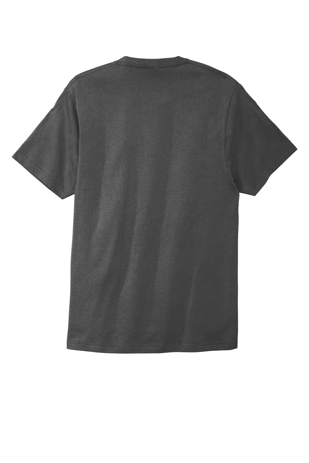 Rear View of Coal Grey Port & Co Bouncer Tee PC600 plain
