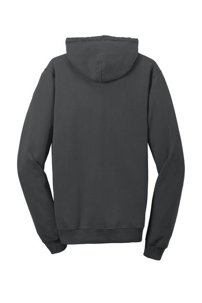 Rear View of Coal Port & Co Beach Wash Garment-Dyed Pullover Hooded Sweatshirt. PC098H plain