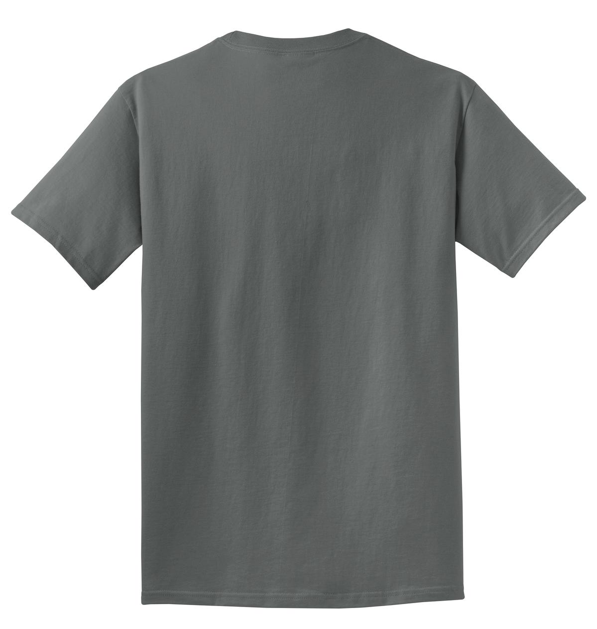 Rear View of Coal Port & Co Beach Wash Garment-Dyed Tee. PC099 plain