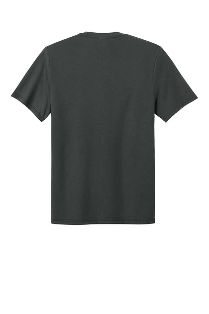 Rear View of CoalGrey Port & Co Tri-Blend Tee. PC330 plain