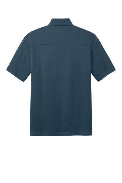 Rear View of Coast Blue Eddie Bauer Performance Polo. EB102 plain