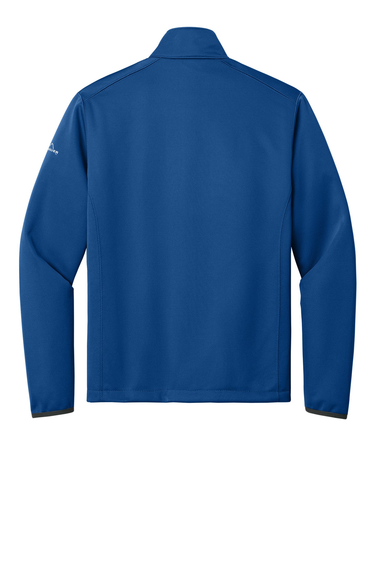 Rear View of Cobalt Blue Eddie Bauer Weather-Resist Soft Shell Jacket. EB538 plain