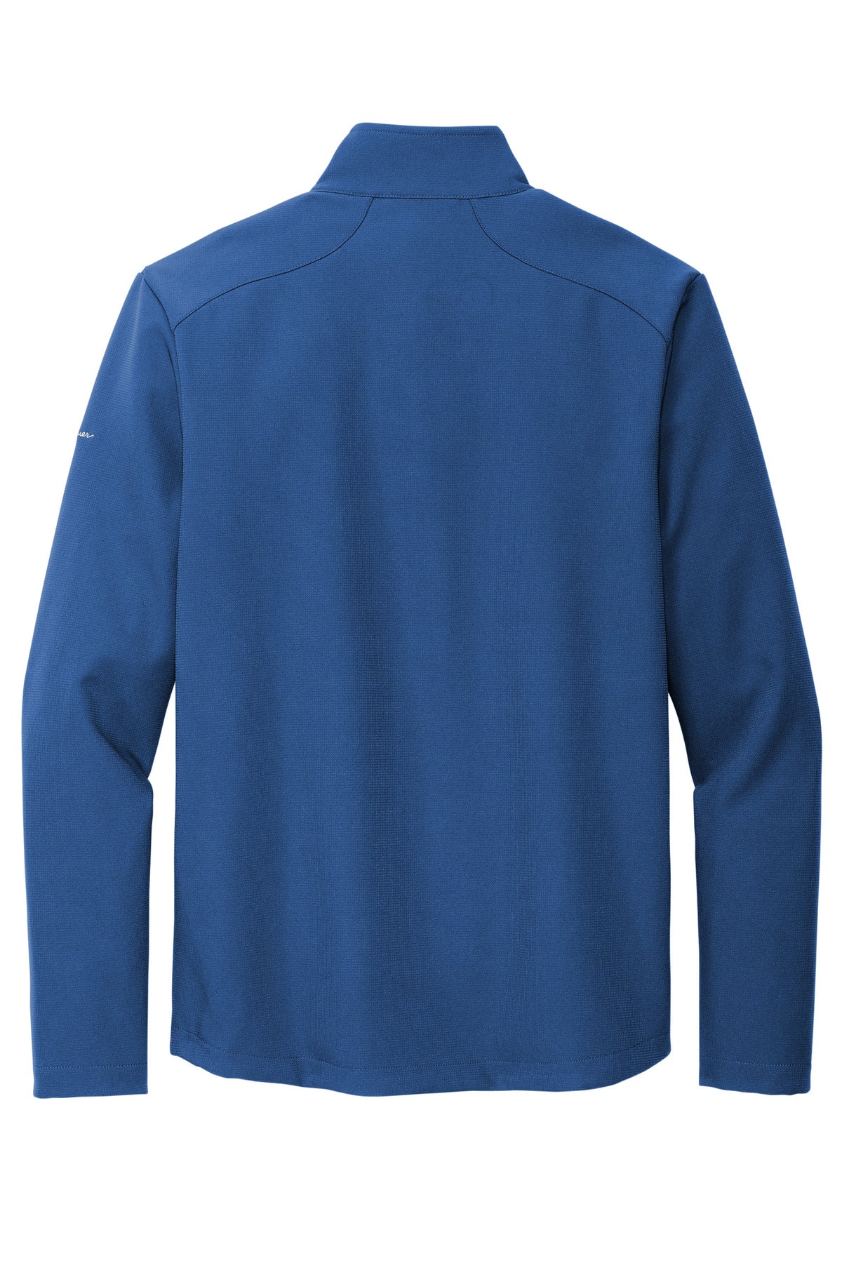 Rear View of CobaltBl Eddie Bauer Stretch Soft Shell Jacket EB544 plain