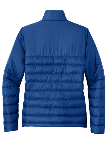 Rear View of CobaltBl Eddie Bauer Women's Quilted Jacket EB511 plain