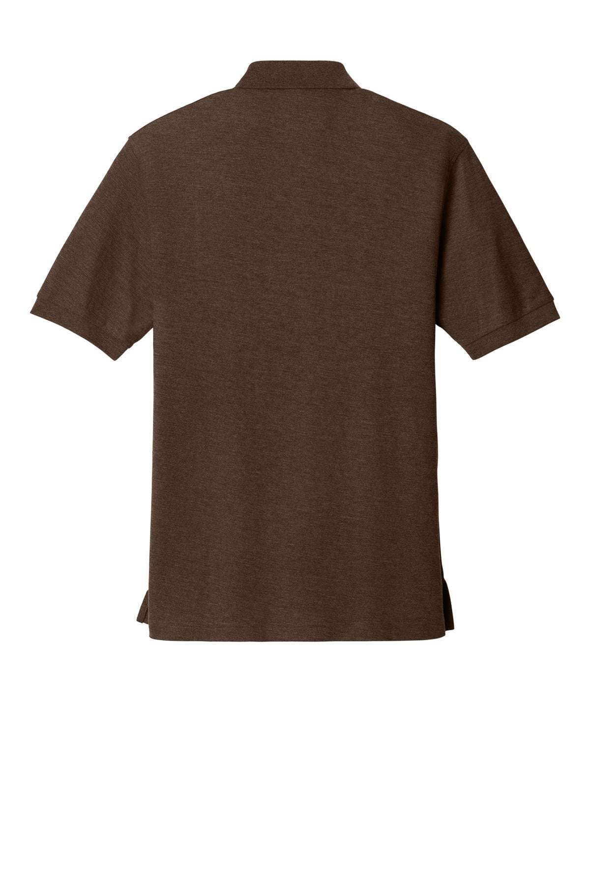 Rear View of Coffee Bean Port Authority Silk Touch Polo K500 plain