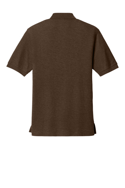 Rear View of Coffee Bean Port Authority Silk Touch Polo K500 plain
