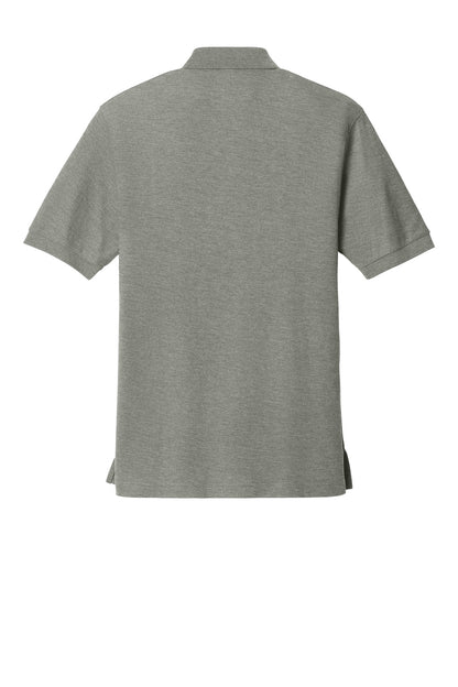 Rear View of Cool Grey Port Authority Silk Touch Polo K500 plain