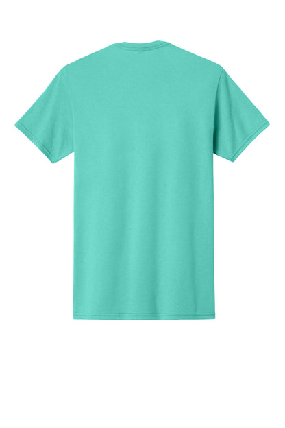 Rear View of CoolMint Jerzees - Dri-Power 50/50 Cotton/Poly T-Shirt. 29M plain