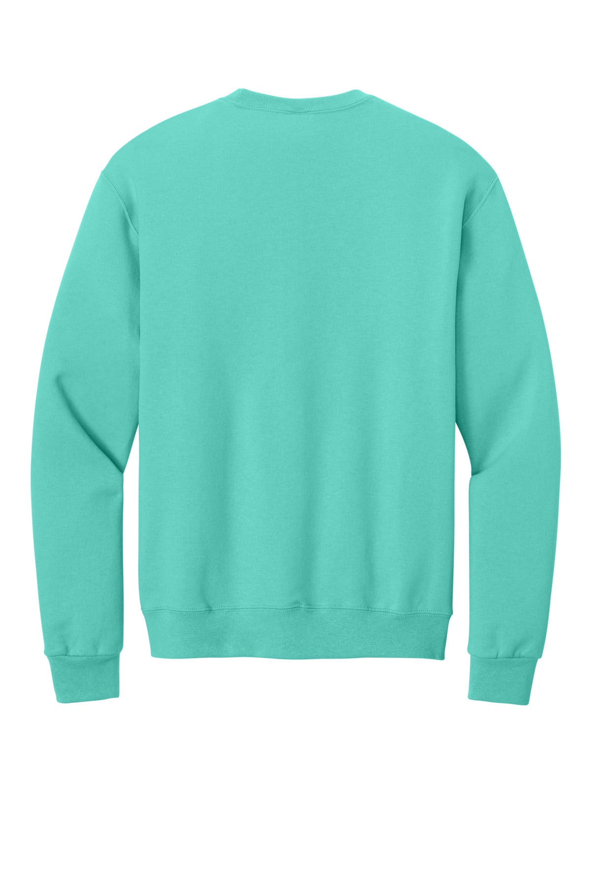 Rear View of CoolMint Jerzees - NuBlend Crewneck Sweatshirt. 562M plain