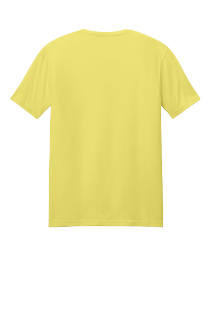 Rear View of Corn Silk Gildan Softstyle T-Shirt. 64000 plain
