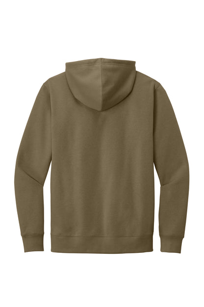 Rear View of CoyoteBrn District V.I.T. Fleece Hoodie DT6100 plain