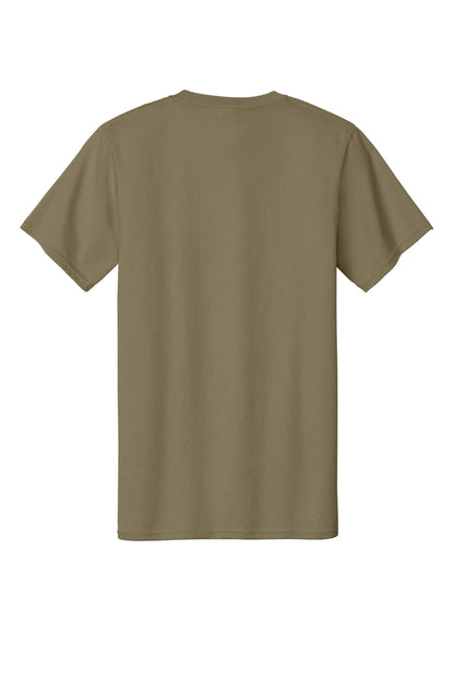 Rear View of CoyoteBrn Port & Co Essential Tee. PC61 plain