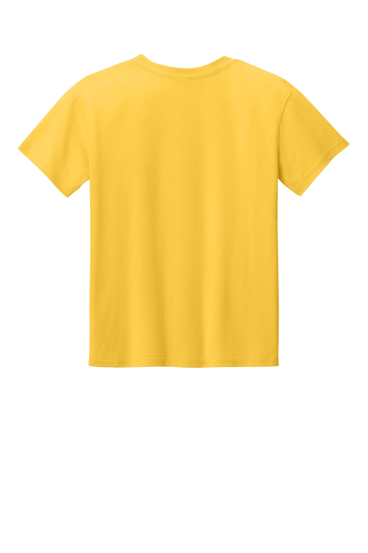 Rear View of Daisy Gildan Youth Light Cotton Tee 3000B plain