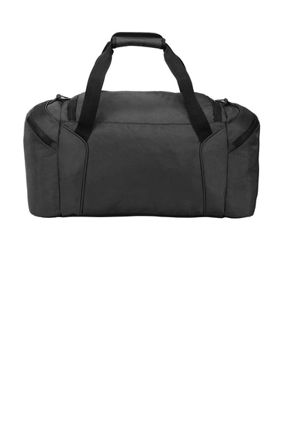 Rear View of Dark Grey Port Authority Form Duffel BG805 plain