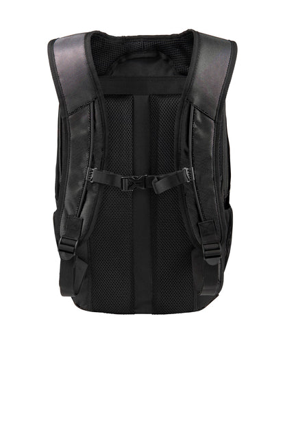 Rear View of Dark Grey/Blk Port Authority Form Backpack. BG212 plain