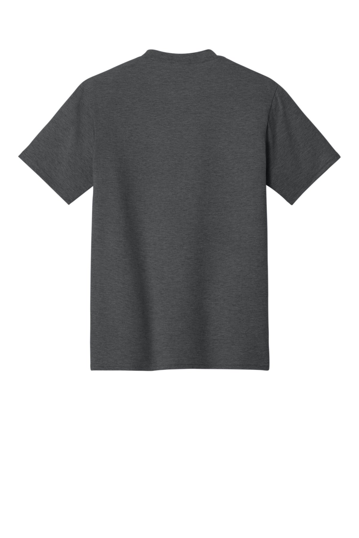 Rear View of Dark Hthr Grey Port & Co Fan Favorite Tee. PC450 plain