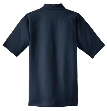 Rear View of Dark Navy CornerStone - Select Snag-Proof Tactical Polo. CS410 plain