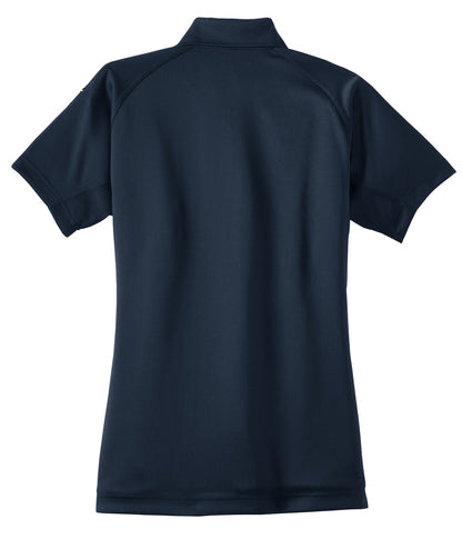Rear View of Dark Navy CornerStone Women's Select Snag-Proof Tactical Polo. CS411 plain