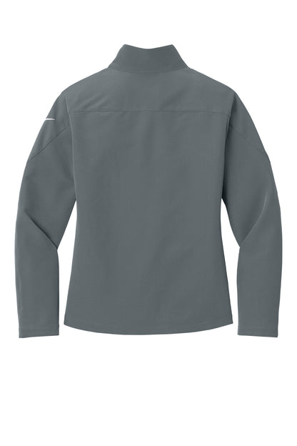 Rear View of DarkGrey Nike Women's Full-Zip Soft Shell Jacket NKHM7937 plain