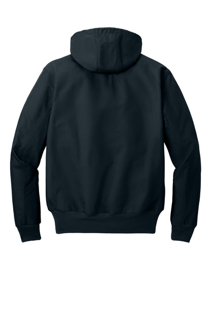 Rear View of DarkNavy Carhartt Thermal-Lined Duck Active Jac. CT106678 plain