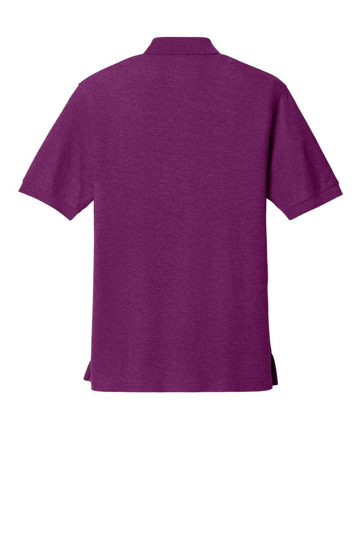 Rear View of Deep Berry Port Authority Extended Size Silk Touch Polo K500ES plain
