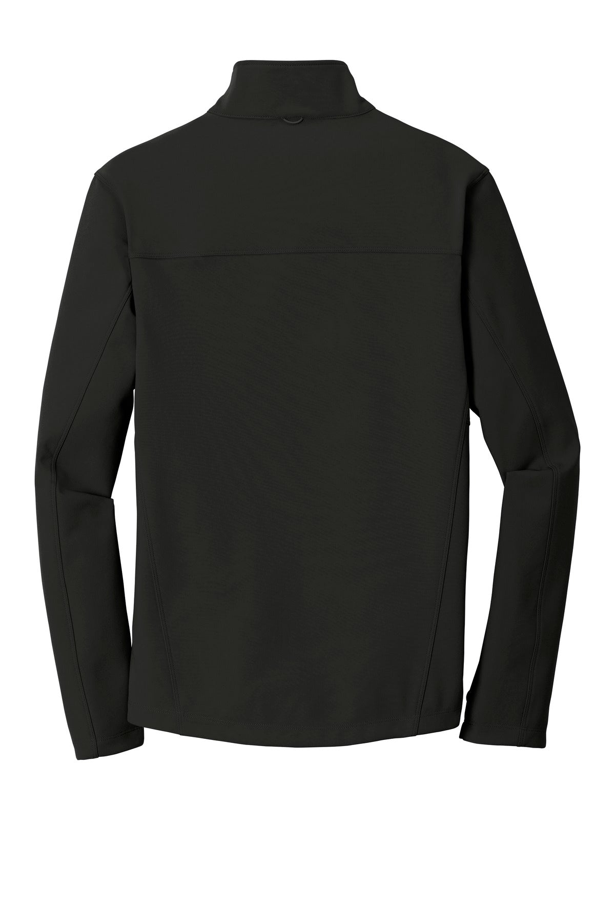 Rear View of Deep Black Port Authority Collective Soft Shell Jacket. J901 plain