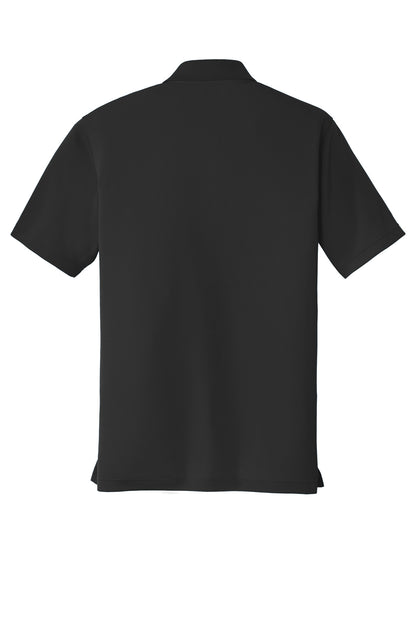 Rear View of Deep Black Port Authority Dry Zone UV Micro-Mesh Polo. K110 plain