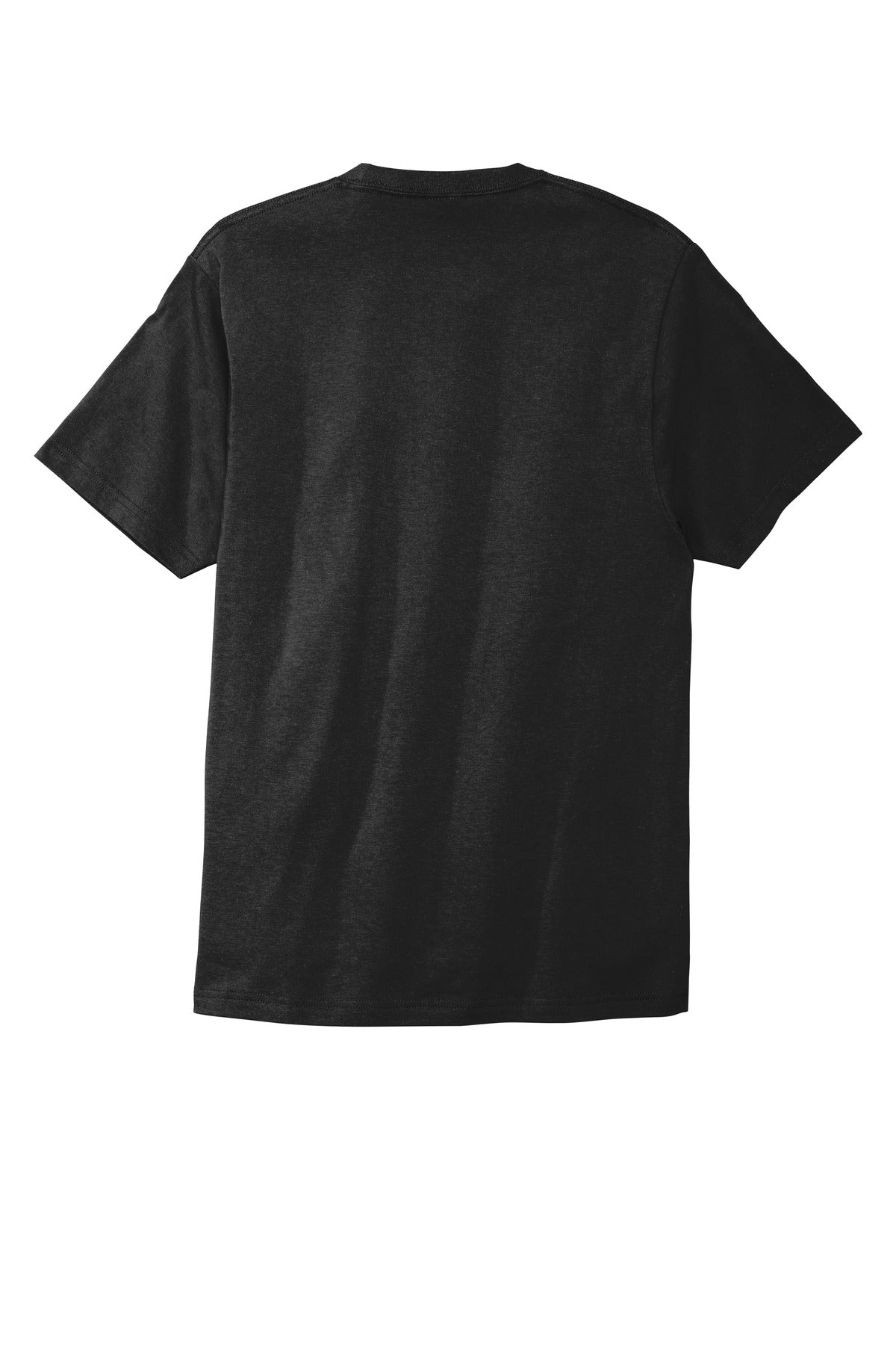 Rear View of Deep Black Port & Co Bouncer Tee PC600 plain