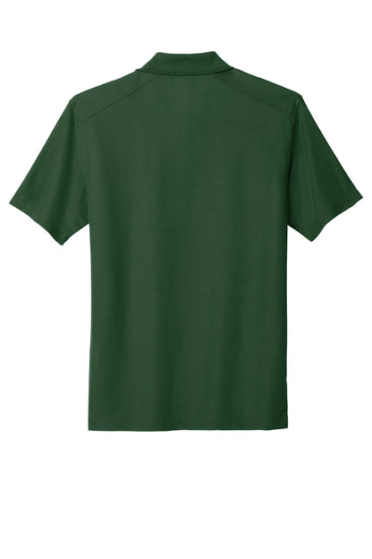 Rear View of Deep Forest Gn Port Authority EZPerformance Pique Polo. K600 plain
