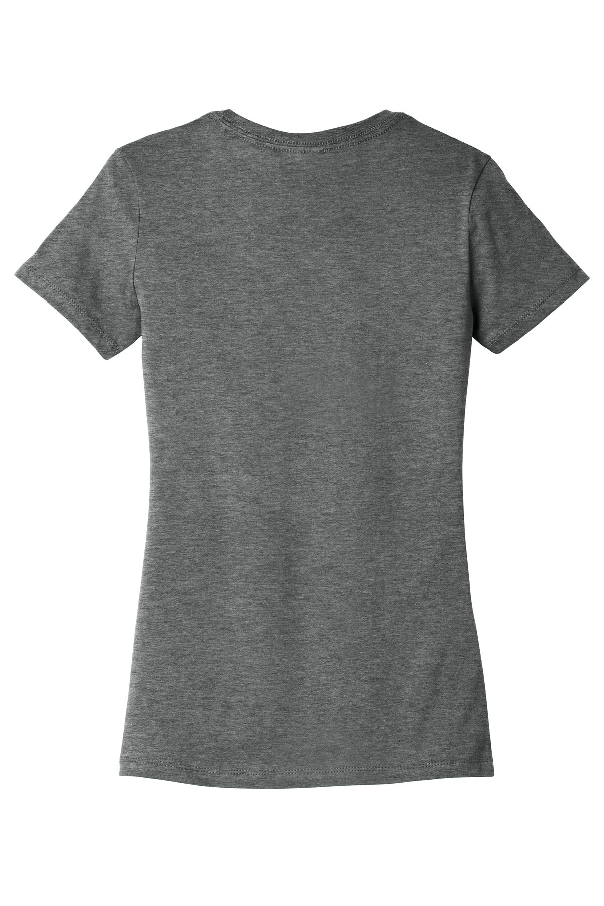 Rear View of Deep Ht BELLA+CANVAS Women's Slim Fit Tee. BC6004 plain
