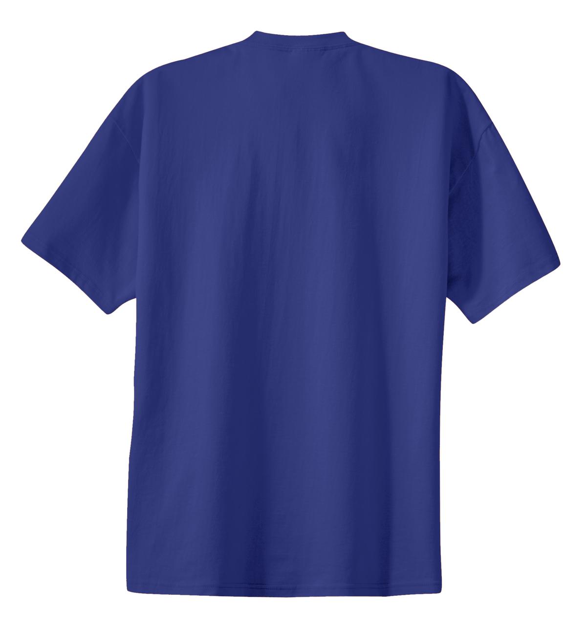 Rear View of Deep Marine Port & Co Essential Tee. PC61 plain