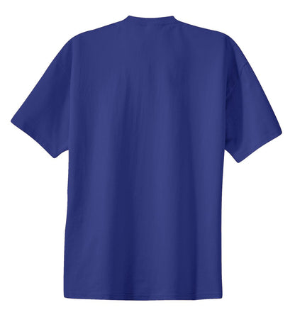 Rear View of Deep Marine Port & Co Essential Tee. PC61 plain