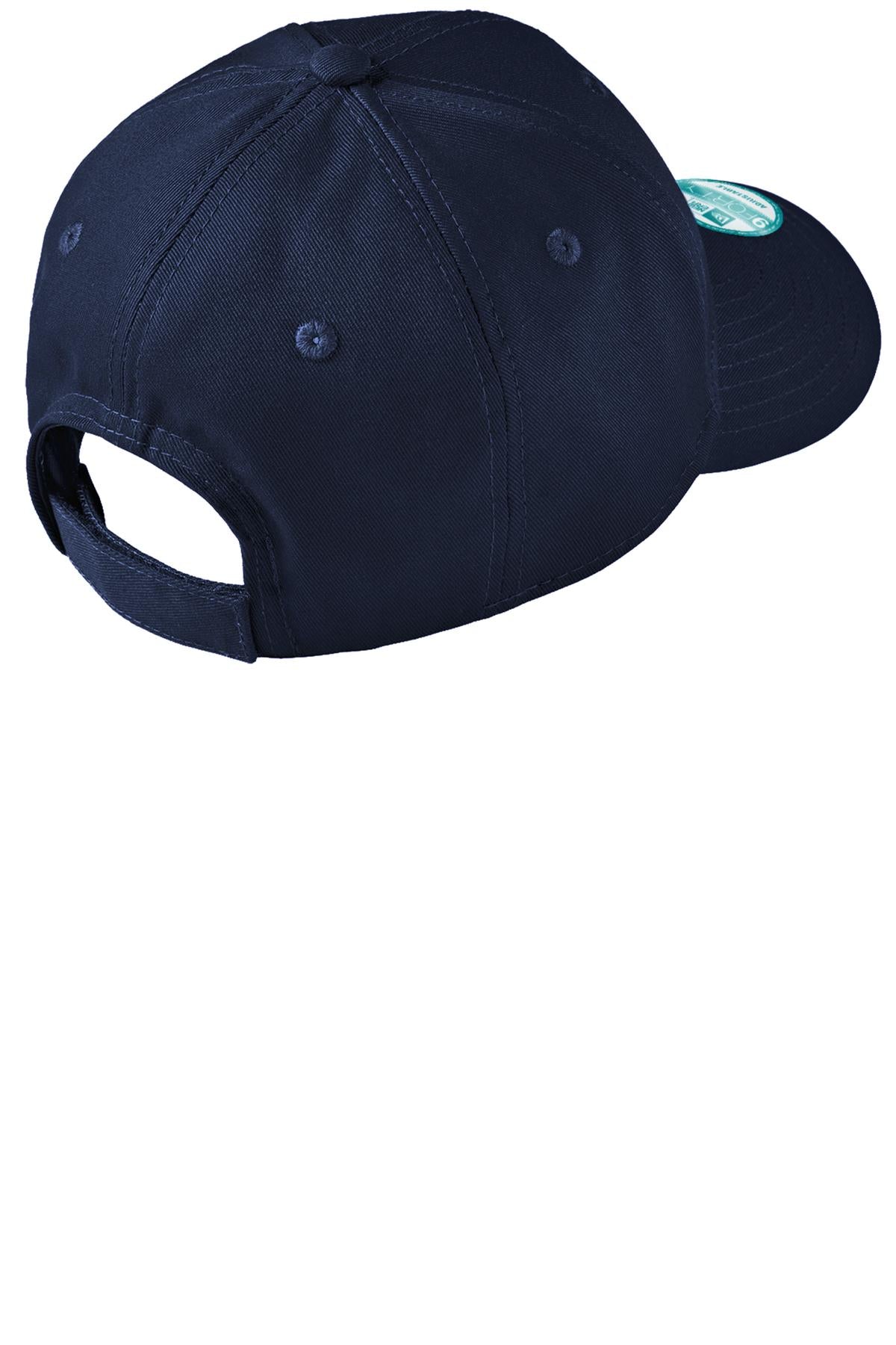 Rear View of Deep Navy New Era - Adjustable Structured Cap. NE200 plain