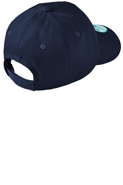Rear View of Deep Navy New Era - Adjustable Structured Cap. NE200 plain