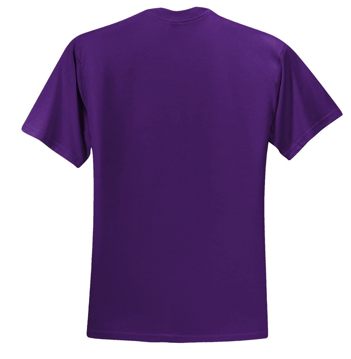 Rear View of Deep Purple Jerzees - Dri-Power 50/50 Cotton/Poly T-Shirt. 29M plain