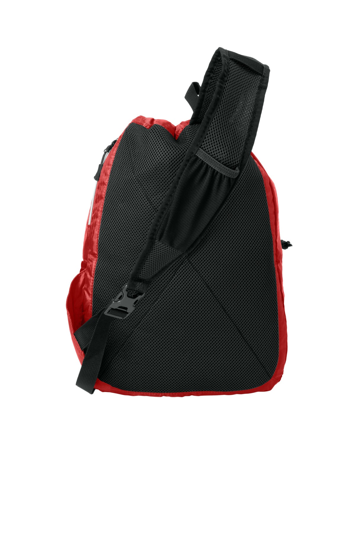 Rear View of Deep Red/Black OGIO Sonic Sling Pack. 412046 plain