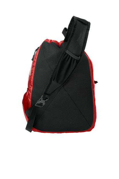 Rear View of Deep Red/Black OGIO Sonic Sling Pack. 412046 plain