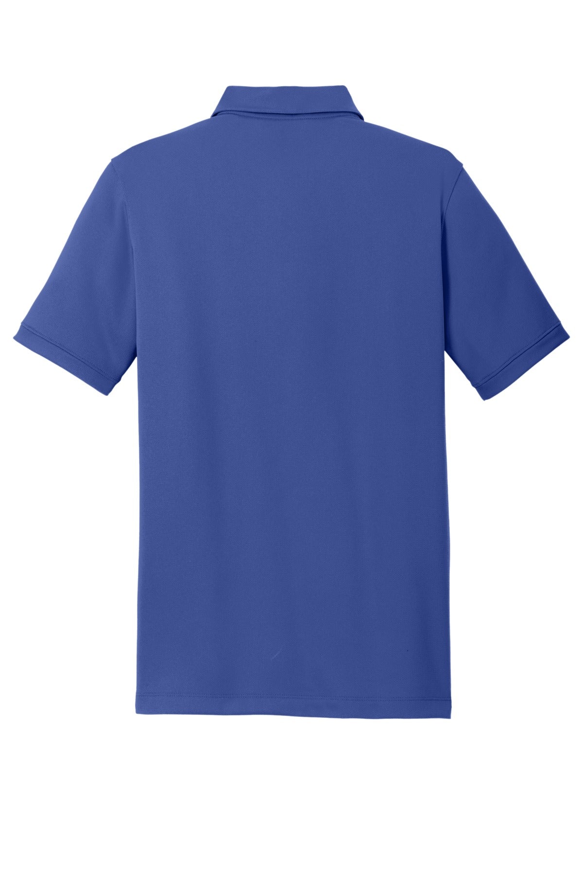 Rear View of Deep Royal Blu Nike Dri-FIT Solid Icon Pique Modern Fit Polo. 746099 plain